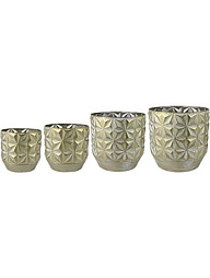 Кашпо Indoor pottery pot linske gold (комплект из 4 шт.)