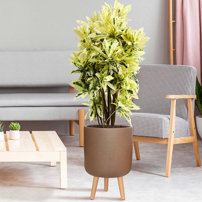 Кашпо Урбан Круглое с подставкой кофе_2