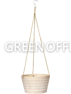 Подвесное кашпо Fibrics bamboo hanging basket rib sand (per 12 pcs.)