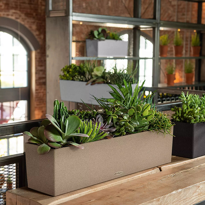 Кашпо Лечуза Балконера Стоун 100 (графитовый черный)_2