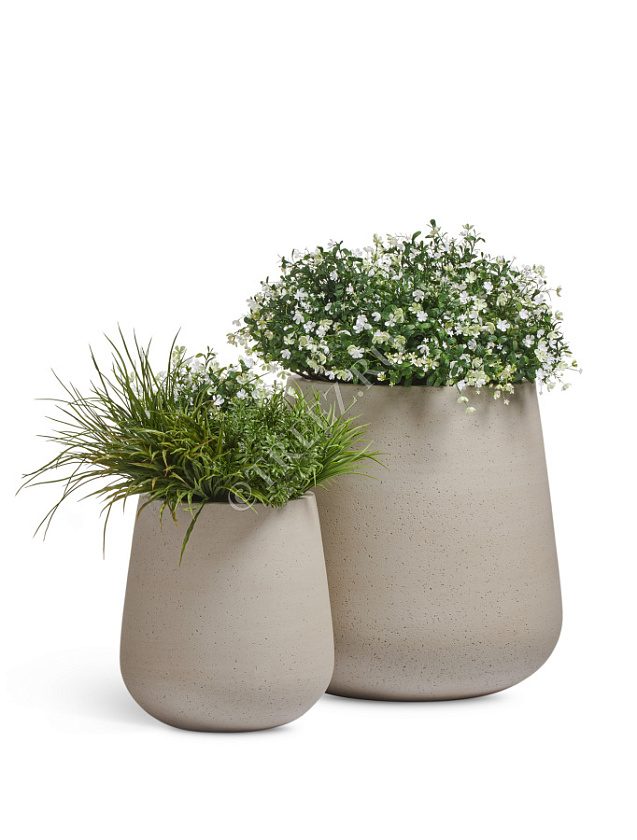 Кашпо Эрго Файн Рок Дизайн-чаша Белый песок_4