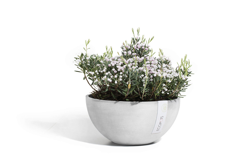 Кашпо Экопотс Брюссель светло-серое_