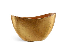 Кашпо Эффектори Металл Ваза-Лодка малая Сусальное золото