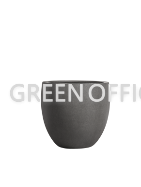 Кашпо Effectory Beton Большой округлый конус Тёмно-серый бетон - Фото 2