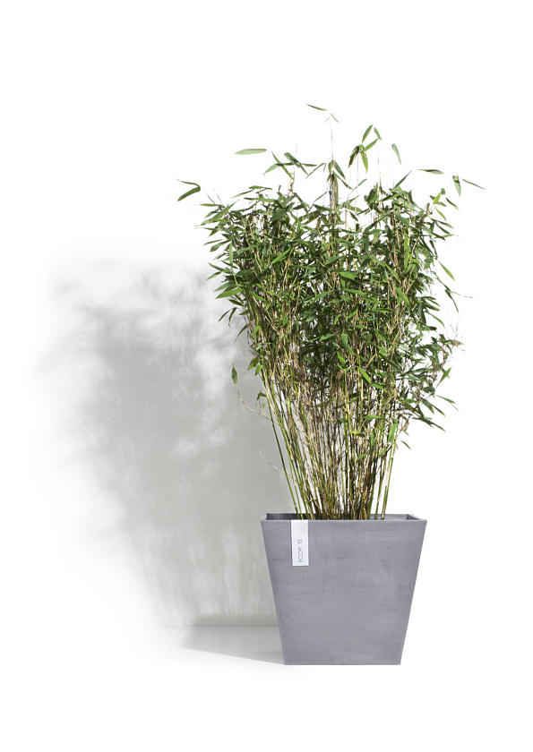 Кашпо Экопотс Роттердам серо-голубое_