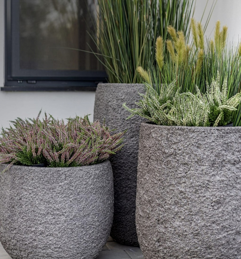 Кашпо Эффектори Терра Чаша Классик серый беж_10