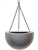 Подвесное кашпо Gradient hanging bowl matt grey - Фото 1