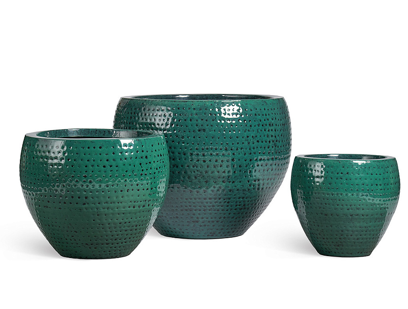 Кашпо Эффектори Рон Чаша Классик Зелёно-голубой Нефрит (эмаль)_