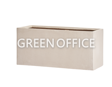 Кашпо EFFECTORY BETON низкий прямоугольник белый камень - Фото 1