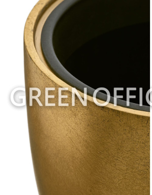 Кашпо Эффектори Металл округлый конус сусальное золото - Фото 3