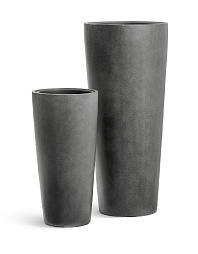 Кашпо Эффектори Бетон высокий конус темно-серый бетон
