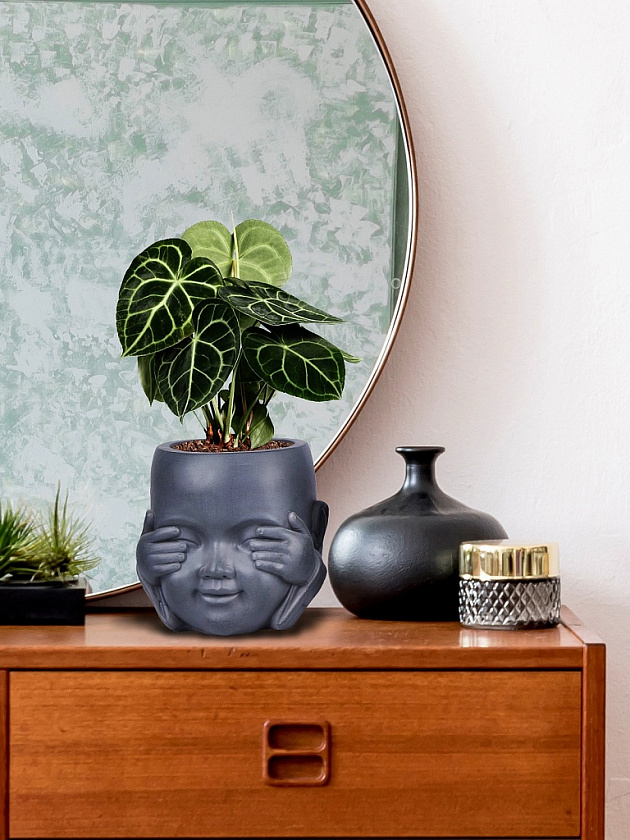 Кашпо Голова малыша-монаха (не вижу)_