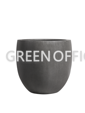 Кашпо Effectory Beton Большой округлый конус Тёмно-серый бетон - Фото 1