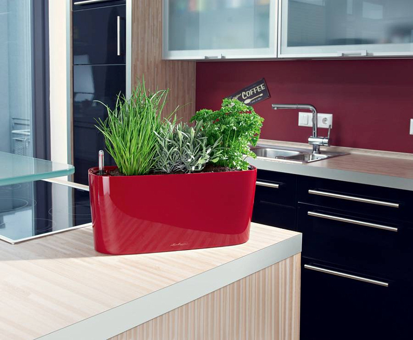 Кашпо Лечуза Дельта 20 (красный)_