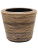 Кашпо Drypot rattan stripe round grey cylinder - Фото 2