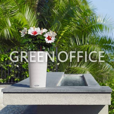 Кашпо Lechuza Cilindro Cottage (белый) - Фото 4