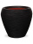Кашпо Capi nature rib nl vase tapering round black - Фото 1
