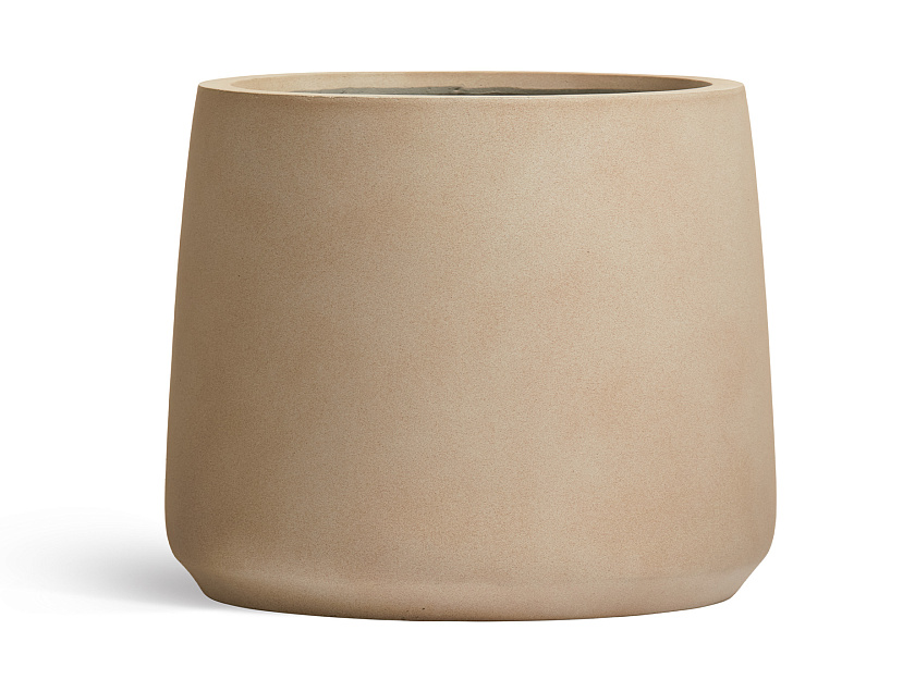 Кашпо Эрго Файн Рок Чаша Коун Песок теплый беж_2