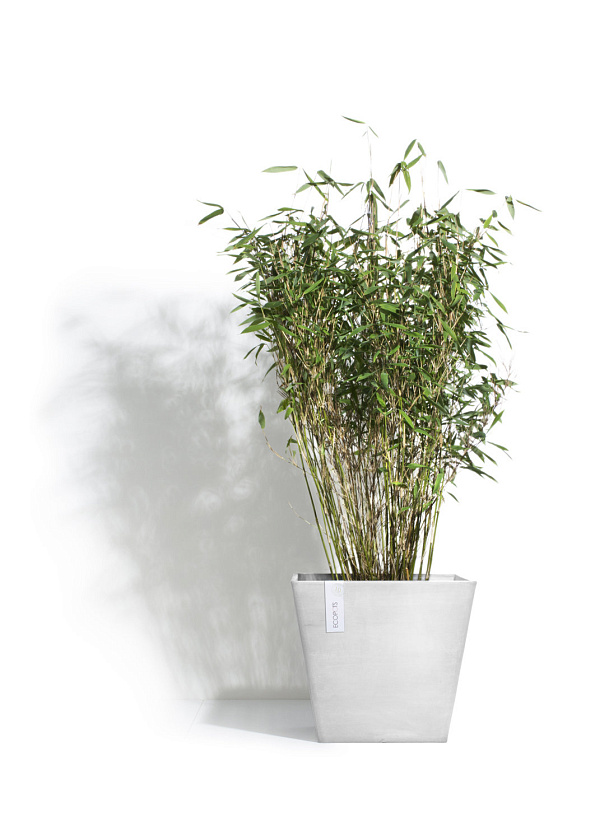 Кашпо Экопотс Роттердам светло-серое_