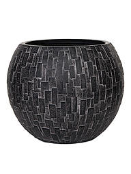 Кашпо Capi nature stone vase ball ii black