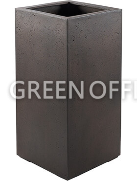 Кашпо Grigio high cube rusty iron-concrete