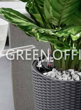 Кашпо Lechuza Cilindro Cottage (гранит) - Фото 8