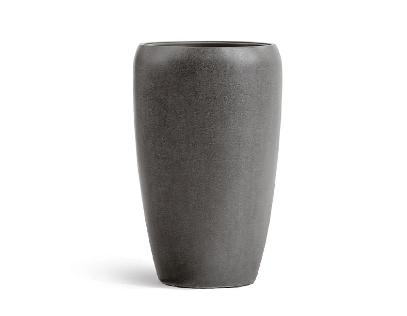Кашпо Эффектори Бетон Высокий округлый конус Тёмно-серый бетон_2