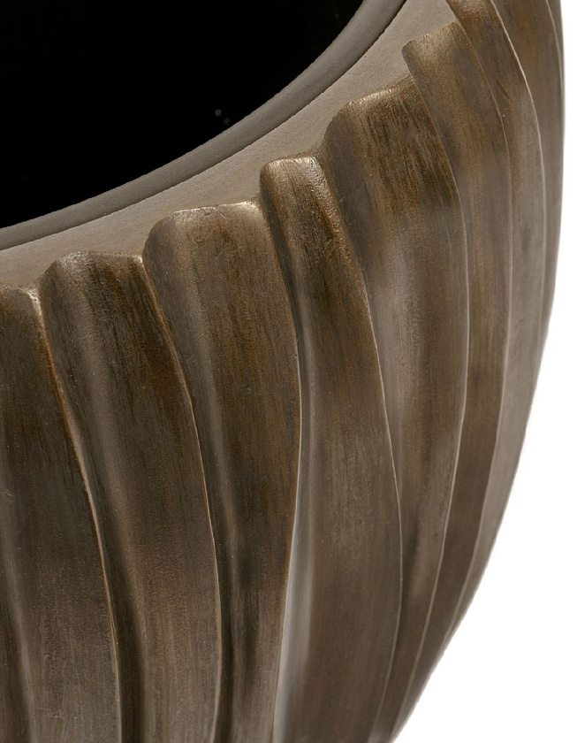 Кашпо Эффектори Металл Чаша Дизайн Вейв Черненая бронза_4