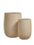 Кашпо Эрго Файн Рок Высокая округлая чаша Песок теплый беж - Фото 1