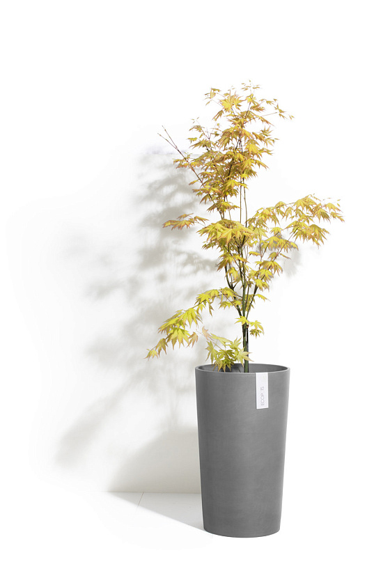 Кашпо Экопотс Амстердам высокое серое_