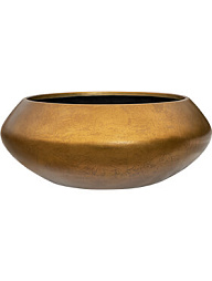 Кашпо Metallic silver leaf bowl ufo matt honey