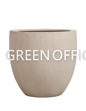 Кашпо Effectory Beton Большой округлый конус Белый песок - Фото 3