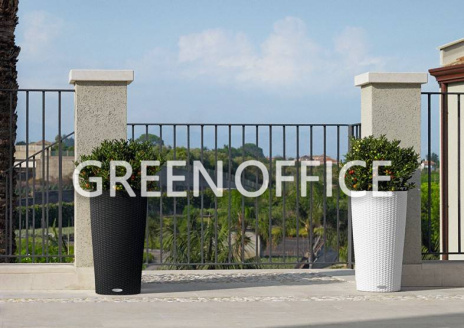 Кашпо Lechuza Cilindro Cottage (графитовый черный) - Фото 3