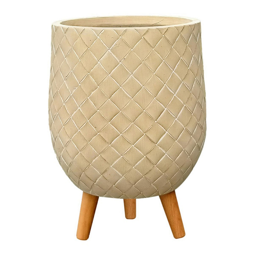 Кашпо Джерси с Подставкой бежевое_