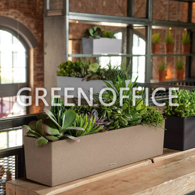 Кашпо Lechuza Balconera Stone 100 (серый камень) - Фото 4