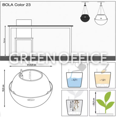 Кашпо Lechuza BOLA Color подвесное (бежевое) - Фото 4