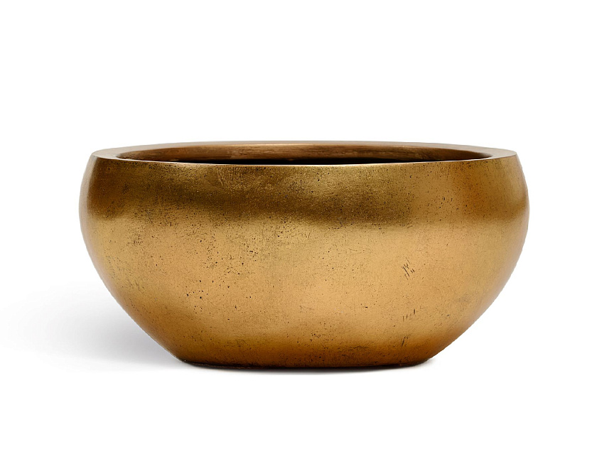 Кашпо Эффектори Металл Низкая полусфера Сусальное золото_2