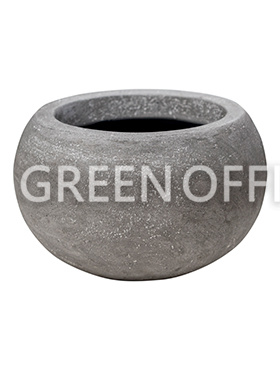 Кашпо Polystone plain bowl grey - Фото 1