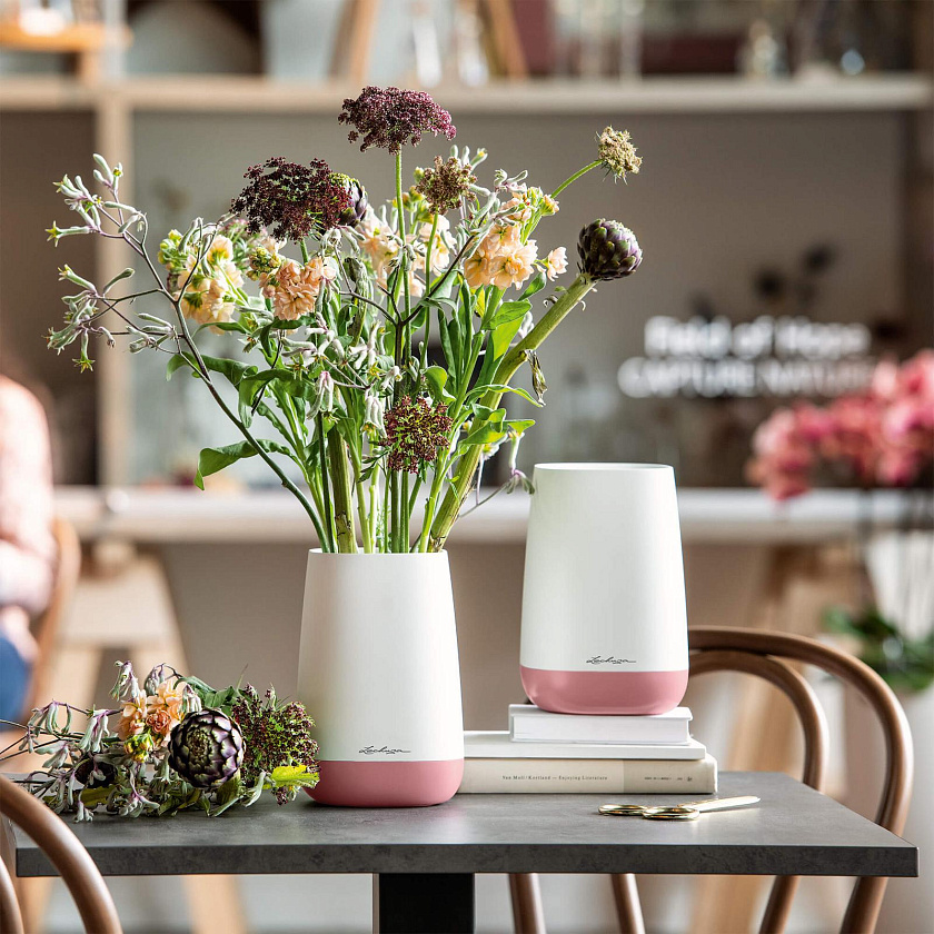 Ваза Лечуза Юла (белый/ярко-розовый)_2