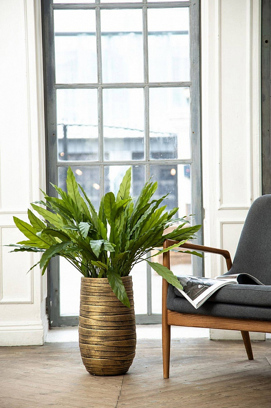 Кашпо Роу Высокое золотое_3