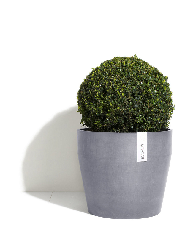 Кашпо Экопотс Санкара серо-голубое_