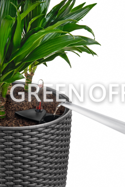 Кашпо Lechuza Cilindro Cottage (гранит) - Фото 4