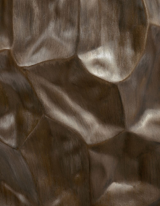 Кашпо Эффектори металл Высокий конус Дизайн Крампл Черненая бронза_5