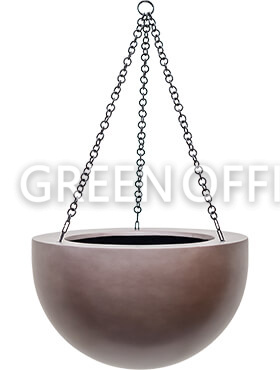 Подвесное кашпо Gradient hanging bowl matt coffee