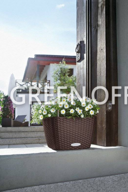 Кашпо Lechuza Bacino Cottage (коричневый) - Фото 4