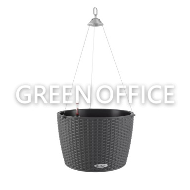 Кашпо Lechuza Nido Cottage большой (гранит) - Фото 1