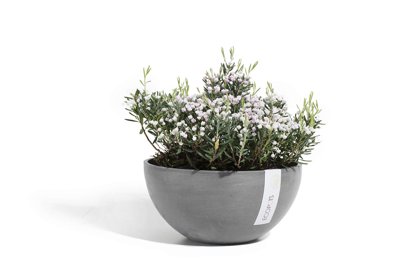 Кашпо Экопотс Брюссель серое_