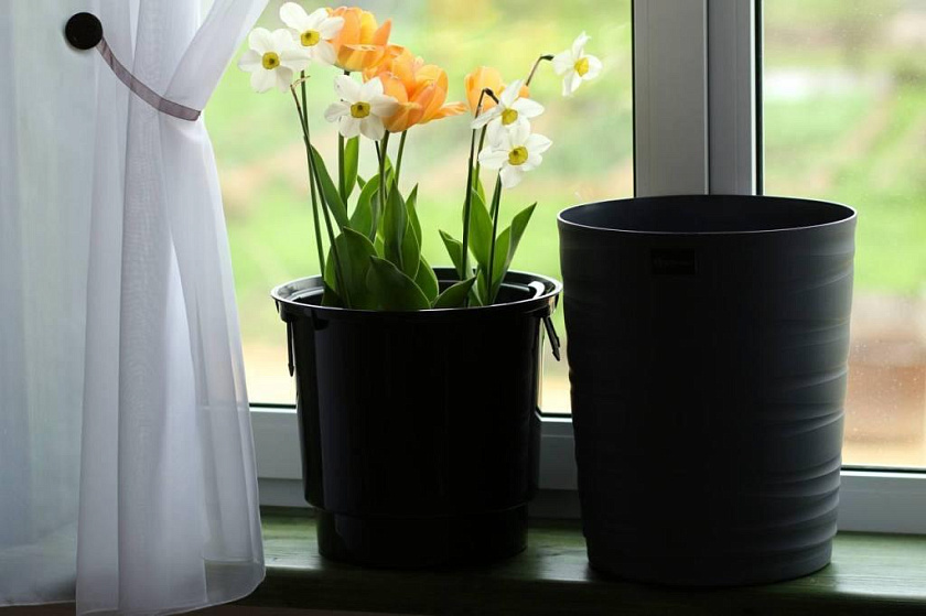 Кашпо Урбан среднее (антрацит)_4