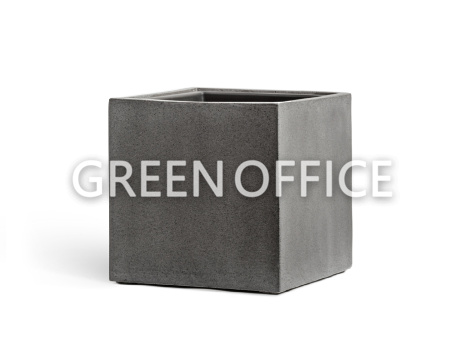 Кашпо Эффектори Бетон куб темно-серый бетон - Фото 2