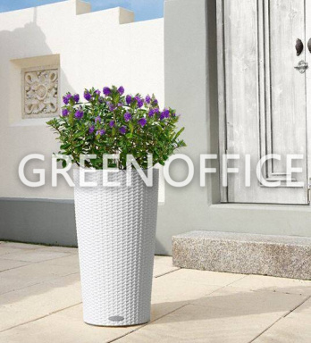 Кашпо Lechuza Cilindro Cottage (белый) - Фото 5